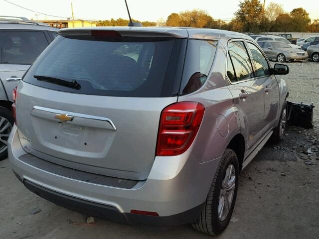 2GNALBEK6H1613099 - 2017 CHEVROLET EQUINOX LS SILVER photo 4