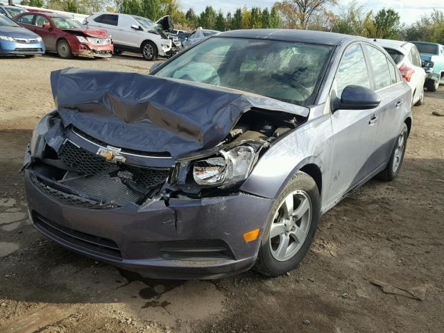 1G1PC5SB5E7414688 - 2014 CHEVROLET CRUZE LT BLUE photo 2