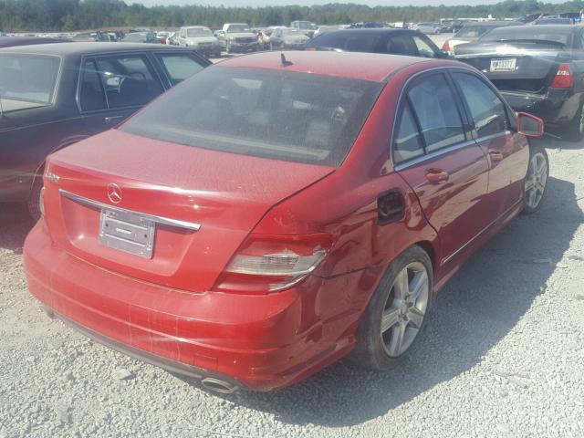 WDDGF5EB0AR103121 - 2010 MERCEDES-BENZ C RED photo 4