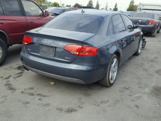 WAUAFAFL7AN034349 - 2010 AUDI A4 PREMIUM GRAY photo 4