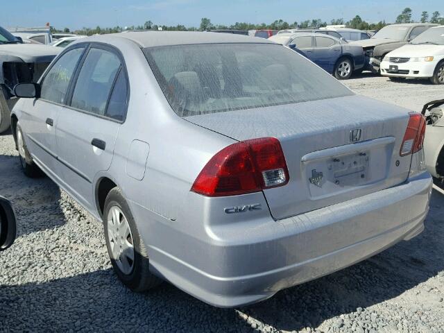 1HGES163X4L004571 - 2004 HONDA CIVIC DX V SILVER photo 3