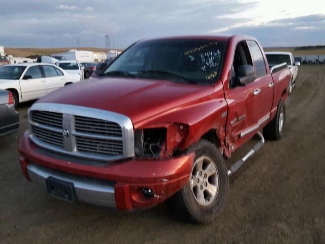 1D7HU18287S154995 - 2007 DODGE RAM 1500 S RED photo 2