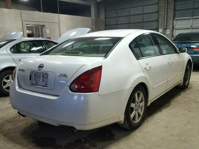 1N4BA41E14C892695 - 2004 NISSAN MAXIMA WHITE photo 4