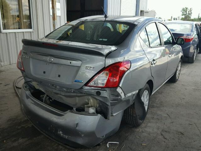 3N1CN7AP1DL868880 - 2013 NISSAN VERSA GRAY photo 4