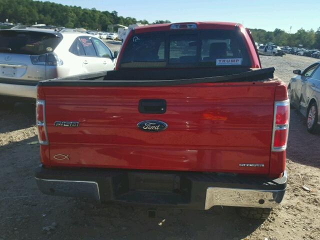 1FTFW1EF7CFB32315 - 2012 FORD F150 SUPER RED photo 9