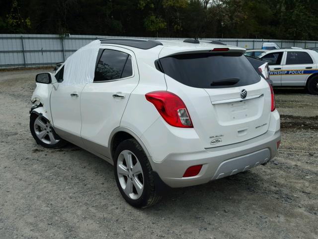 KL4CJASB6FB176637 - 2015 BUICK ENCORE WHITE photo 3