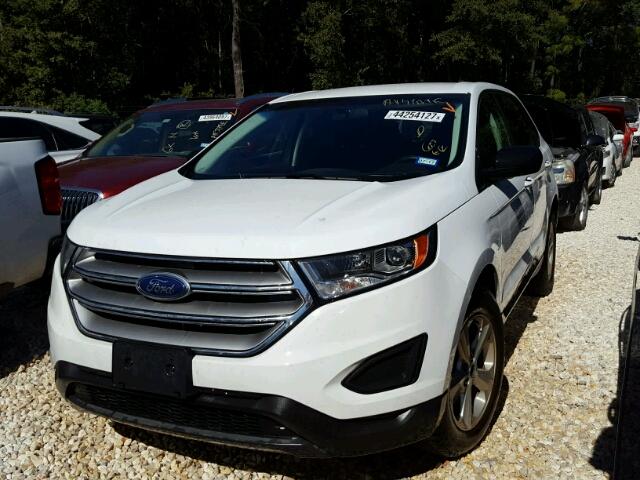 2FMTK3G82FBB72862 - 2015 FORD EDGE SE WHITE photo 2