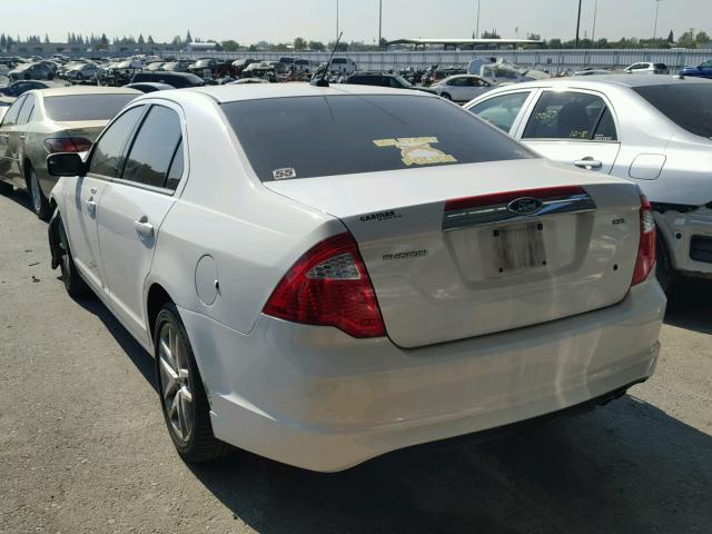 3FAHP0JA2BR258227 - 2011 FORD FUSION SEL WHITE photo 3