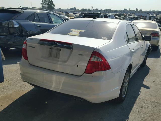 3FAHP0JA2BR258227 - 2011 FORD FUSION SEL WHITE photo 4