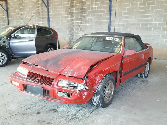 1C3EU4534RF154892 - 1994 CHRYSLER LEBARON BA RED photo 2