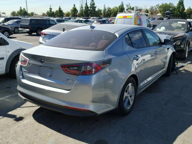 KNAGM4AD8G5099513 - 2016 KIA OPTIMA HYB SILVER photo 4