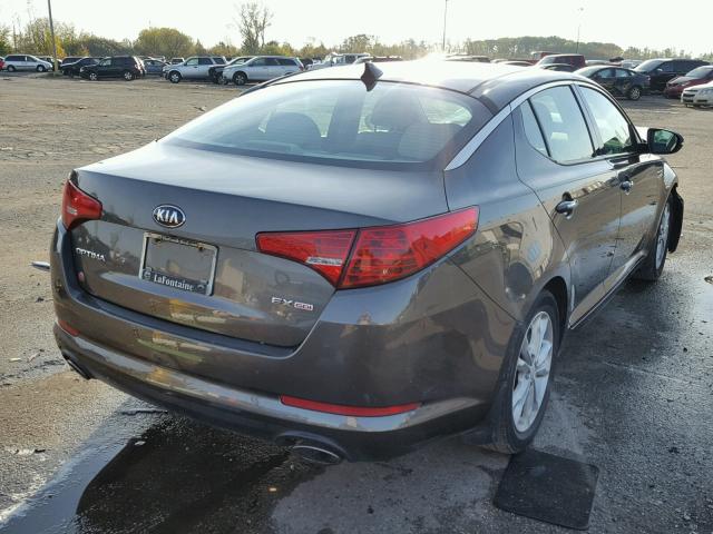 5XXGN4A70DG230838 - 2013 KIA OPTIMA GRAY photo 4