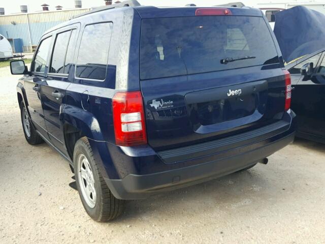 1C4NJPBA4GD703024 - 2016 JEEP PATRIOT BLUE photo 3