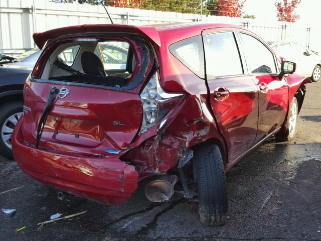 3N1CE2CP5FL388151 - 2015 NISSAN VERSA NOTE RED photo 4