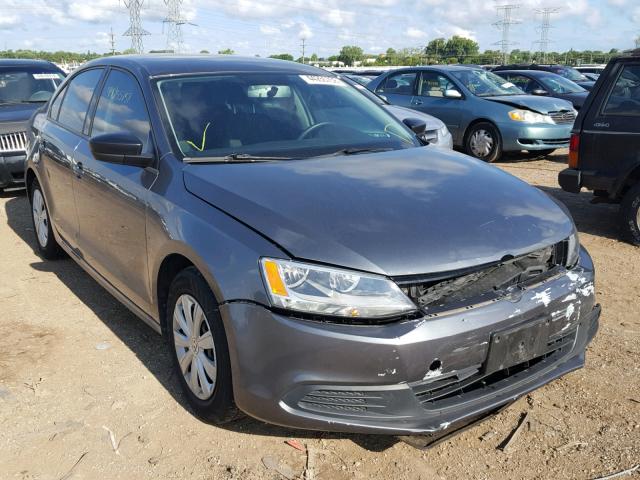 3VW2K7AJ0EM297811 - 2014 VOLKSWAGEN JETTA BASE GRAY photo 1