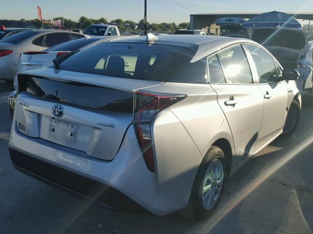 JTDKBRFU3G3003081 - 2016 TOYOTA PRIUS SILVER photo 4