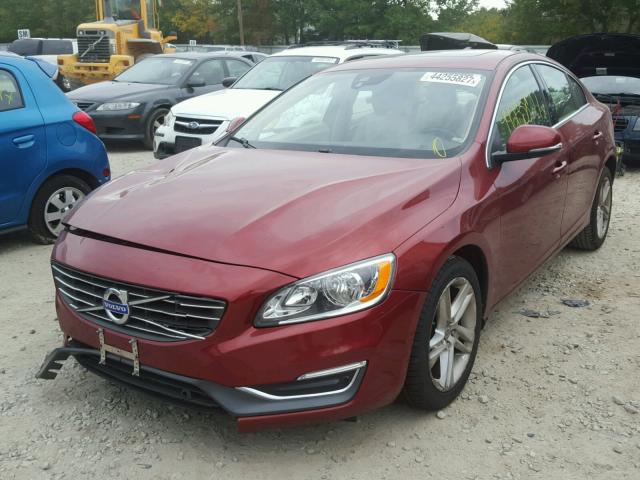 YV126MFK3F1345852 - 2015 VOLVO S60 PREMIE MAROON photo 2