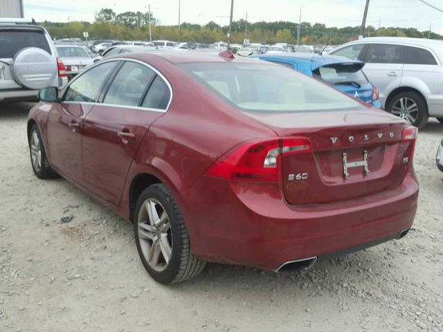 YV126MFK3F1345852 - 2015 VOLVO S60 PREMIE MAROON photo 3