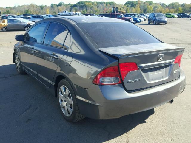 2HGFA1F62AH557547 - 2010 HONDA CIVIC GRAY photo 3