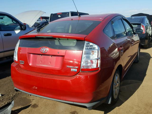 JTDKB20U063159920 - 2006 TOYOTA PRIUS RED photo 4