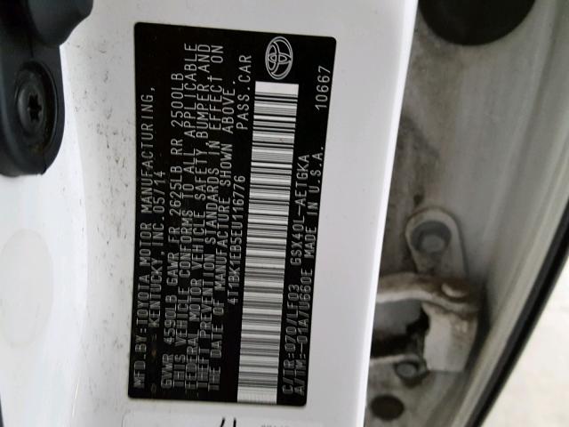 4T1BK1EB5EU116776 - 2014 TOYOTA AVALON BAS Ağ foto 10