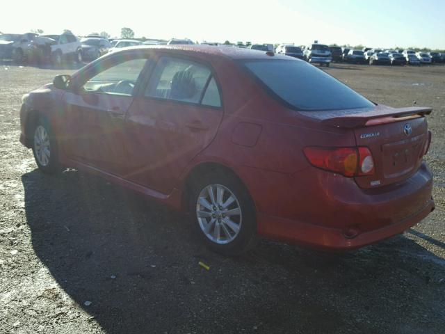 1NXBU4EE1AZ278906 - 2010 TOYOTA COROLLA RED photo 3