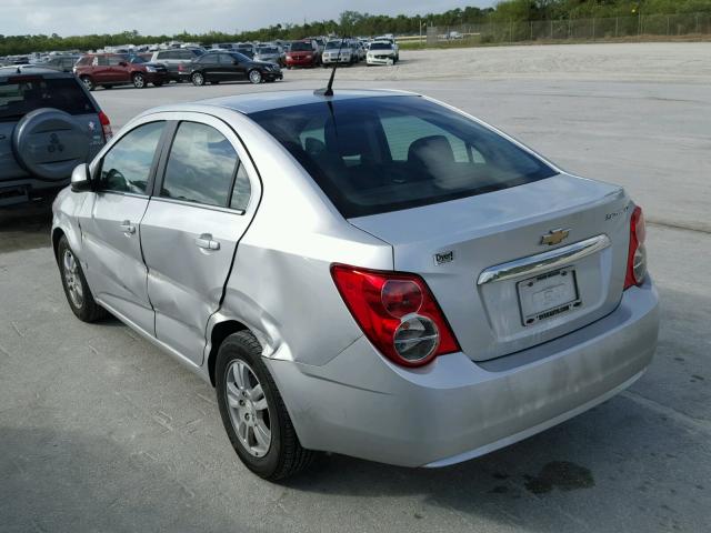 1G1JC5SH7E4236486 - 2014 CHEVROLET SONIC LT SILVER photo 3