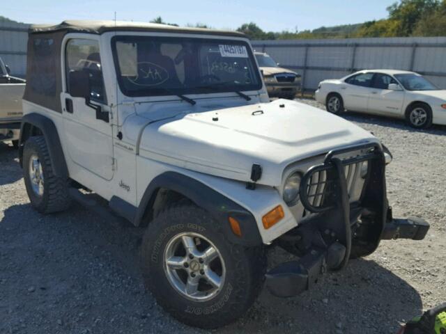 1J4FA29P31P327238 - 2001 JEEP WRANGLER / WHITE photo 1