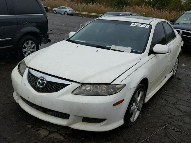 1YVHP80D335M01088 - 2003 MAZDA 6 S WHITE photo 2