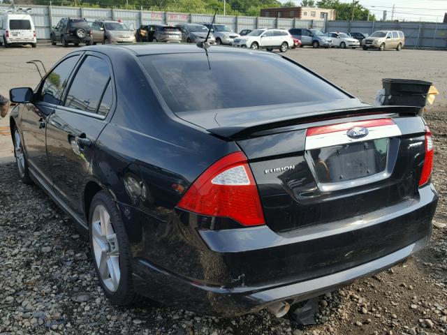 3FAHP0KC2AR206935 - 2010 FORD FUSION SPO BLACK photo 3