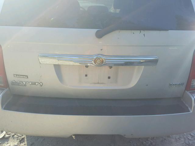1A8HX58227F575475 - 2007 CHRYSLER ASPEN LIMI SILVER photo 9