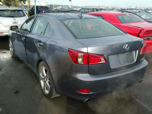 JTHBF5C2XC5162077 - 2012 LEXUS IS 250 GRAY photo 3