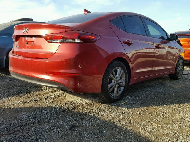 5NPD84LFXHH184251 - 2017 HYUNDAI ELANTRA SE RED photo 4