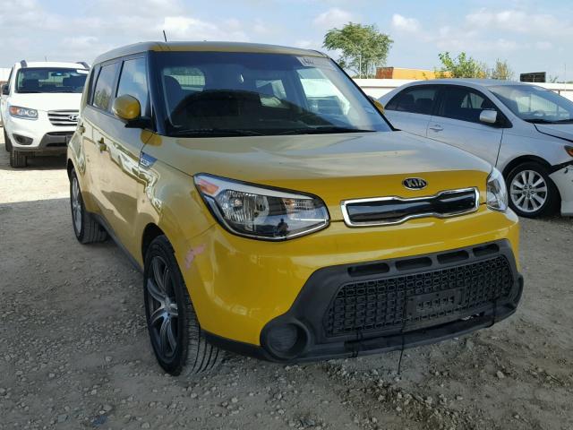 KNDJP3A53E7084311 - 2014 KIA SOUL + YELLOW photo 1
