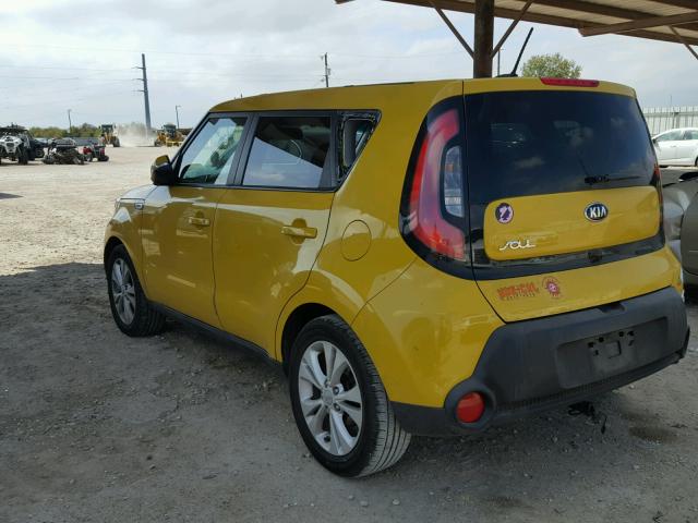 KNDJP3A53E7084311 - 2014 KIA SOUL + YELLOW photo 3