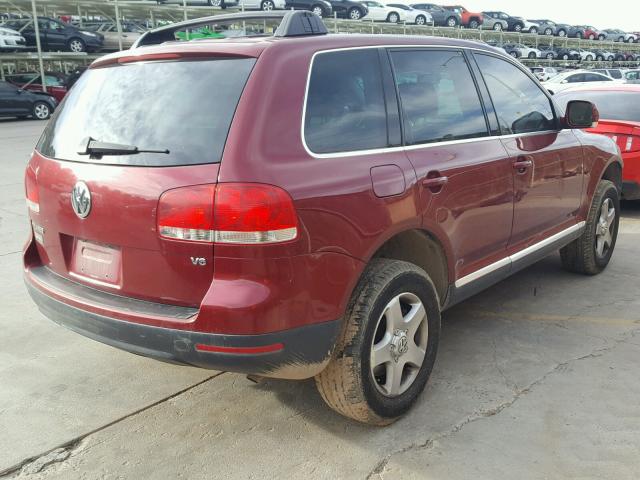 WVGBC67L24D022689 - 2004 VOLKSWAGEN TOUAREG 3. RED photo 4