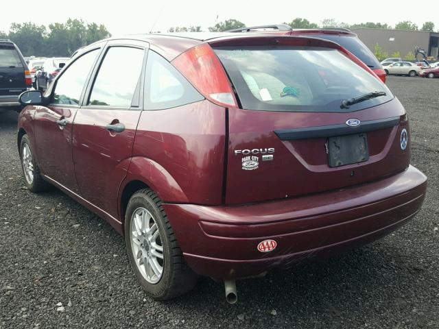 1FAHP37N87W114486 - 2007 FORD FOCUS ZX5 RED photo 3