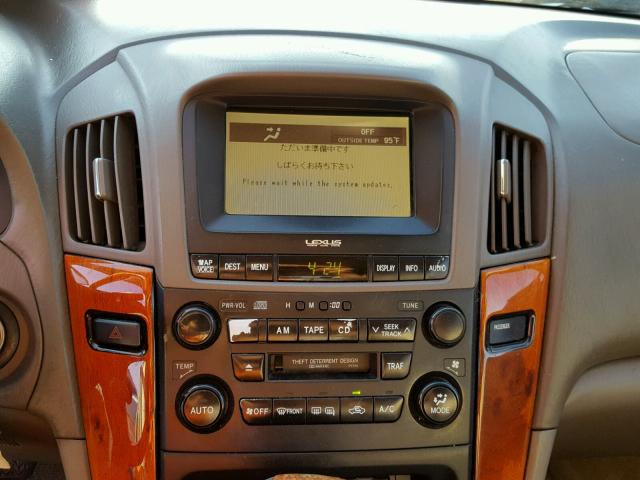 JTJHF10U610209039 - 2001 LEXUS RX GRAY photo 9