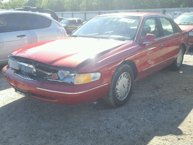 1LNLM97V2TY610331 - 1996 LINCOLN CONTINENTA RED photo 2