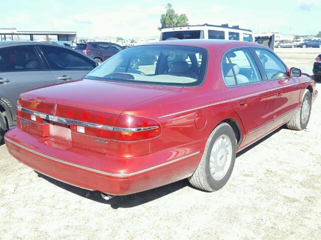 1LNLM97V2TY610331 - 1996 LINCOLN CONTINENTA RED photo 4