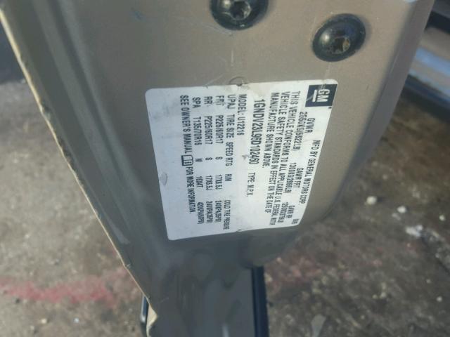 1GNDV23L96D102460 - 2006 CHEVROLET UPLANDER L 棕色 照片 10