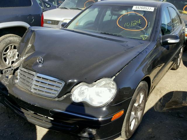 WDBRF54H17F852625 - 2007 MERCEDES-BENZ C 280 BLACK photo 2