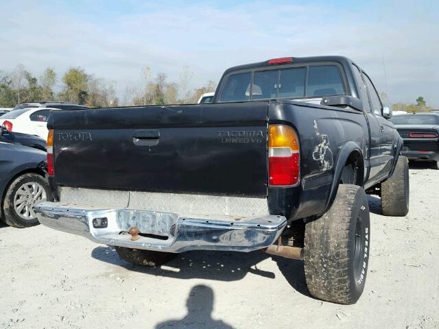 4TAWN74N5WZ080812 - 1998 TOYOTA TACOMA XTR BLACK photo 4