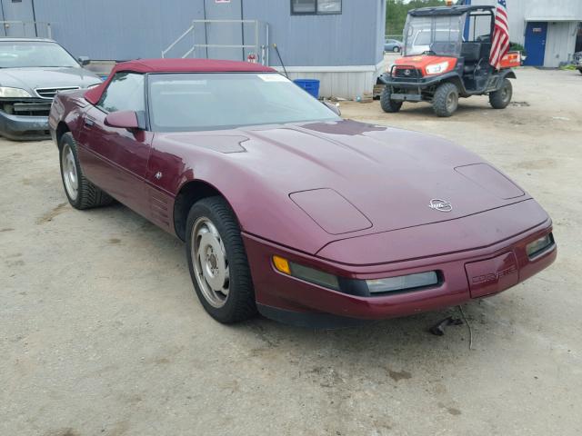 1G1YY33P2P5109393 - 1993 CHEVROLET CORVETTE MAROON photo 1