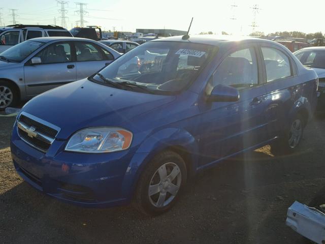 KL1TD56E89B612943 - 2009 CHEVROLET AVEO BLUE photo 2