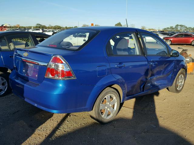 KL1TD56E89B612943 - 2009 CHEVROLET AVEO BLUE photo 4