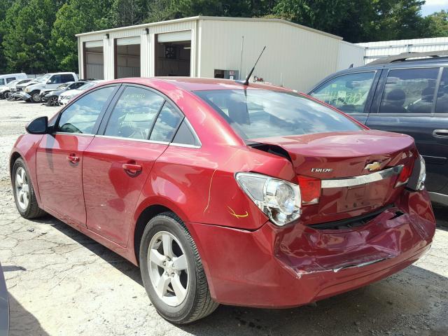 1G1PC5SB8E7153993 - 2014 CHEVROLET CRUZE LT RED photo 3