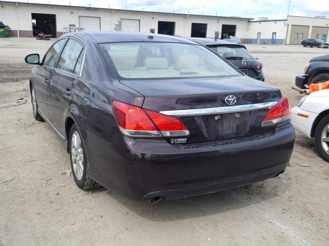 4T1BK3DB5BU437483 - 2011 TOYOTA AVALON BAS PURPLE photo 3