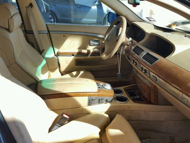 WBAGN63414DS46617 - 2004 BMW 745 LI GREEN photo 5