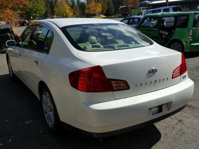 JNKCV51E33M333925 - 2003 INFINITI G35 WHITE photo 3